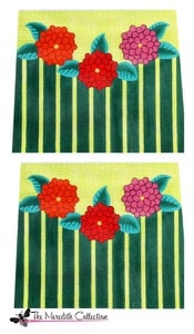 click here to view larger image of Zinnia Stripe (hand painted canvases)