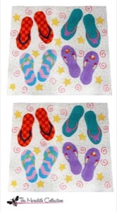 click here to view larger image of Flip Flops (hand painted canvases)