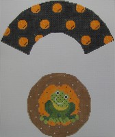 click here to view larger image of Frog Cupcake (hand painted canvases)