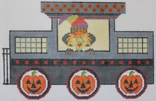 click here to view larger image of Halloween Train - Caboose (hand painted canvases)