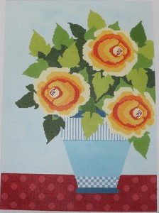 click here to view larger image of Sunny Day Flowers (hand painted canvases)