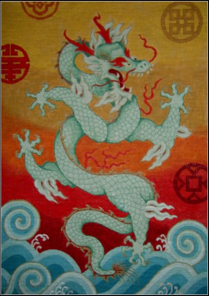 click here to view larger image of Emperor's Dragon (hand painted canvases)