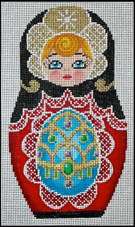 click here to view larger image of Nesting Doll - Faberge - Small (hand painted canvases)