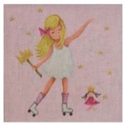 click here to view larger image of Roller Skating Princess (hand painted canvases)