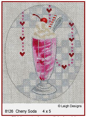 click here to view larger image of Cherry Soda (hand painted canvases)