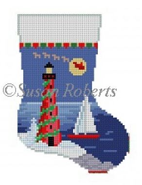 click here to view larger image of Lighthouse Mini Sock (hand painted canvases)