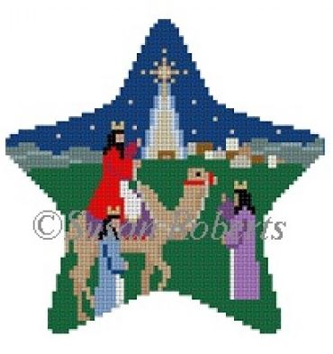 click here to view larger image of Three Kings Star (hand painted canvases)