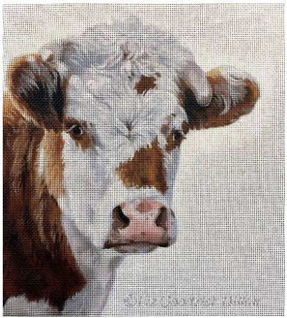 click here to view larger image of Moo, Guernsey cow portrait (hand painted canvases)