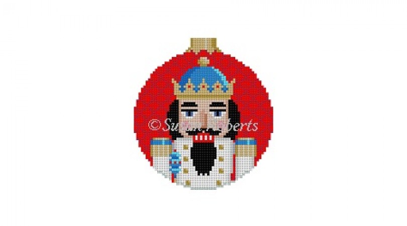 click here to view larger image of King Nutcracker Ornament (hand painted canvases)