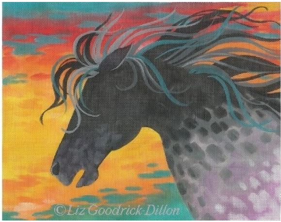 click here to view larger image of Fire Horse (hand painted canvases)