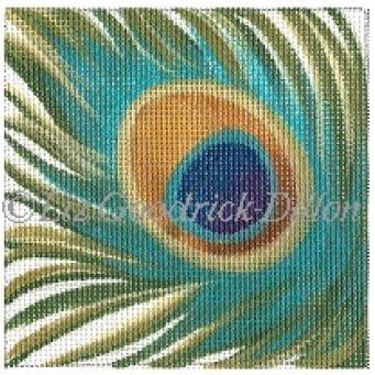 click here to view larger image of Peacock Feather (hand painted canvases)