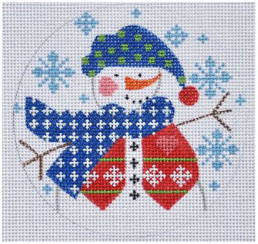 click here to view larger image of Snowman with Vest (hand painted canvases)