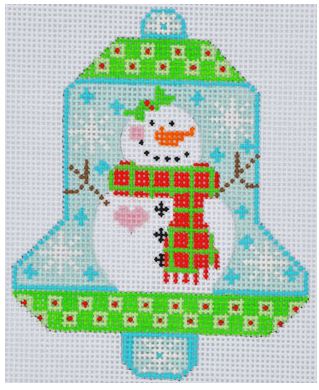 click here to view larger image of Snowman with Scarf Bell (hand painted canvases)