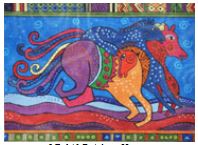click here to view larger image of Rainbow Horses (hand painted canvases)
