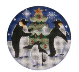 click here to view larger image of Penguin Christmas (hand painted canvases)