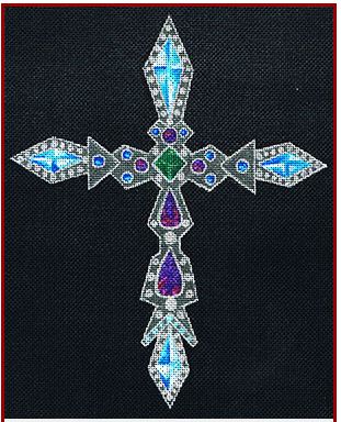 click here to view larger image of Crusader's Cross (hand painted canvases)