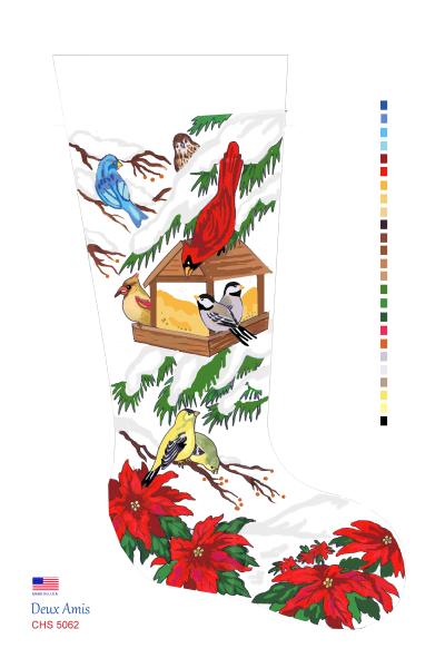 click here to view larger image of Birds at the Feeder - 13M (printed canvas)