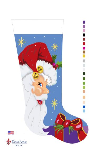 click here to view larger image of Santa Profile - 18M (printed canvas)