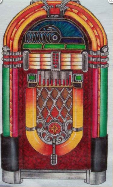 click here to view larger image of Juke Box (hand painted canvases)