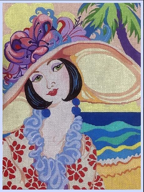 click here to view larger image of Retro Glamour on the Beach (hand painted canvases)