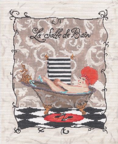 click here to view larger image of La Salle de Bain  (hand painted canvases)