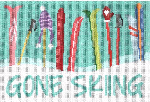 click here to view larger image of Gone Skiing  (hand painted canvases)