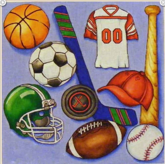 click here to view larger image of Sports (hand painted canvases)