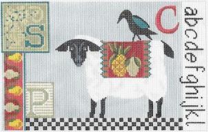click here to view larger image of Sheep-Crow Sampler (hand painted canvases)