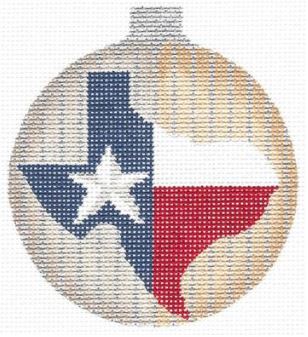 click here to view larger image of State O' Texas Ball Ornament (hand painted canvases)