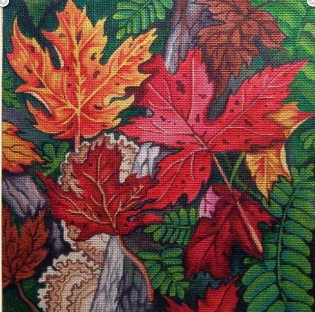 click here to view larger image of Fall Leaves (hand painted canvases)
