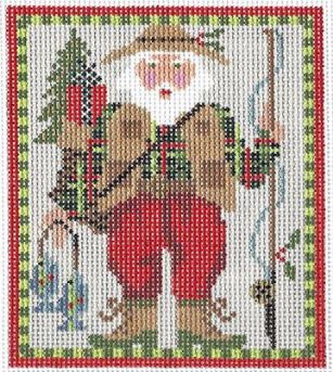 click here to view larger image of Santa the Flyfisher (hand painted canvases)