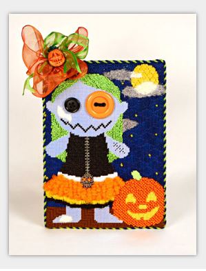 click here to view larger image of Halloween Monster w/Stitch Guide (hand painted canvases)
