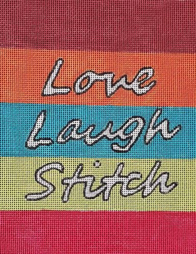 click here to view larger image of Love Laugh Stitch (hand painted canvases)