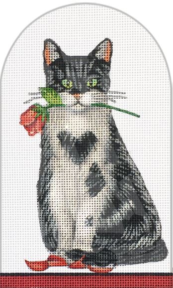 click here to view larger image of Valentine Kitty  (hand painted canvases)