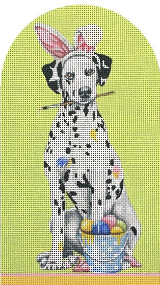 click here to view larger image of Easter Dalmation (hand painted canvases)