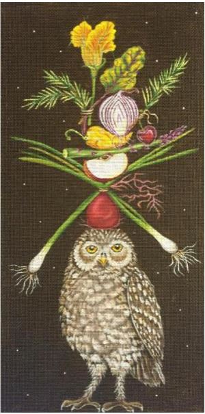 click here to view larger image of Vegan Owl (hand painted canvases)