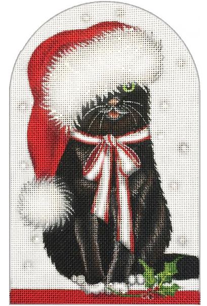 click here to view larger image of Christmas Kitty  (hand painted canvases)