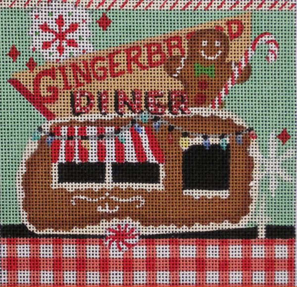 click here to view larger image of Gingerbread Diner (hand painted canvases)