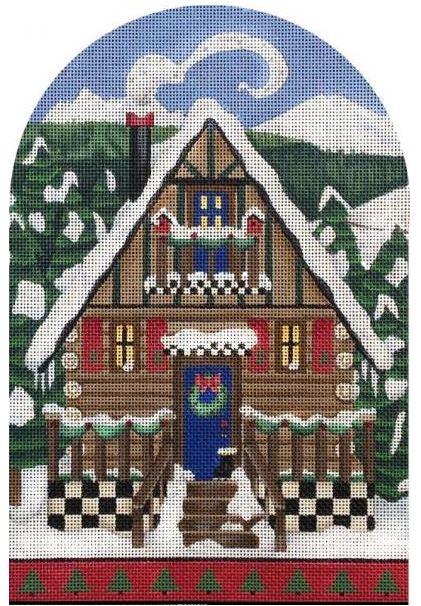 click here to view larger image of Snowy Cabin (hand painted canvases)
