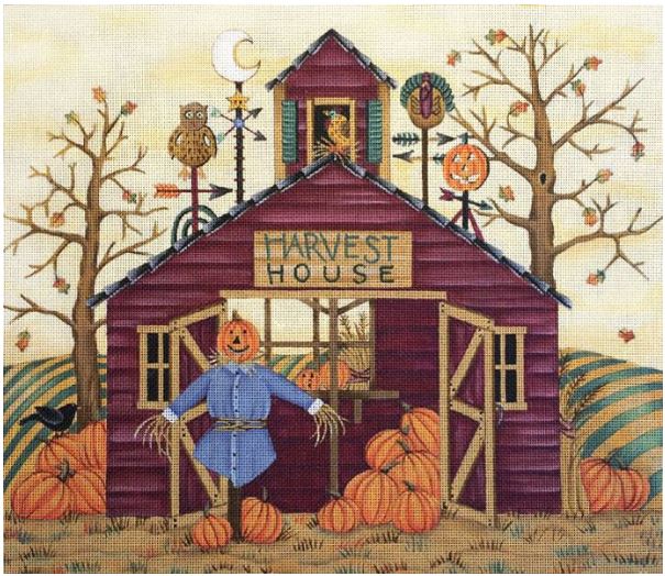 click here to view larger image of Harvest House (hand painted canvases)