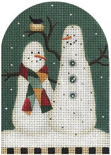 click here to view larger image of Snowman Friends (hand painted canvases)
