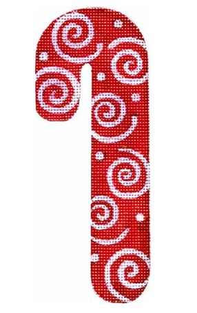 click here to view larger image of Swirl Candy Cane (hand painted canvases)