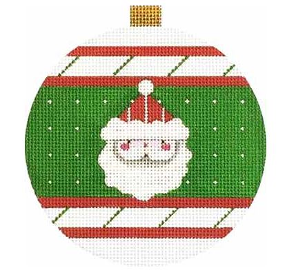 click here to view larger image of Red Santa Ornament (hand painted canvases)