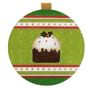 click here to view larger image of Red Figgy Pudding Ornament (hand painted canvases)