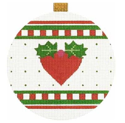 click here to view larger image of Red Heart Ornament (hand painted canvases)