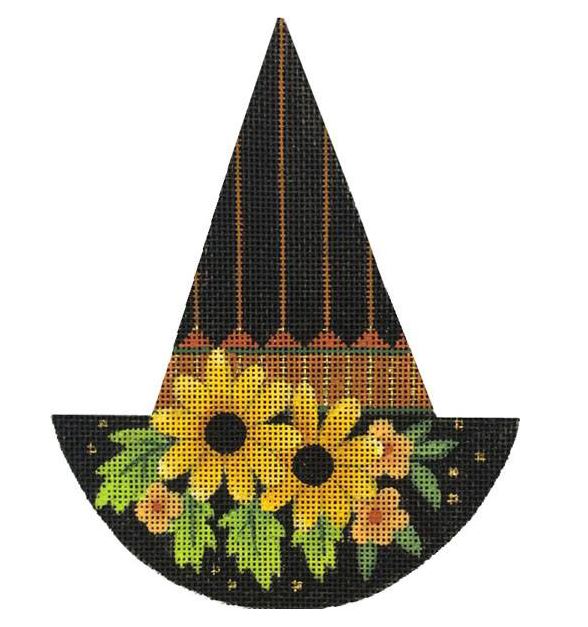 click here to view larger image of Witch Hat - Black Eyed Daisy (hand painted canvases)