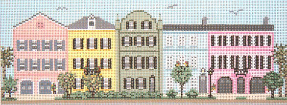 click here to view larger image of Row Houses - Charleston, SC (hand painted canvases)