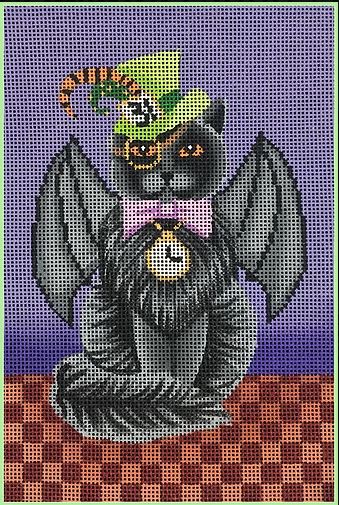 click here to view larger image of Steampunk Bat Cat (hand painted canvases)