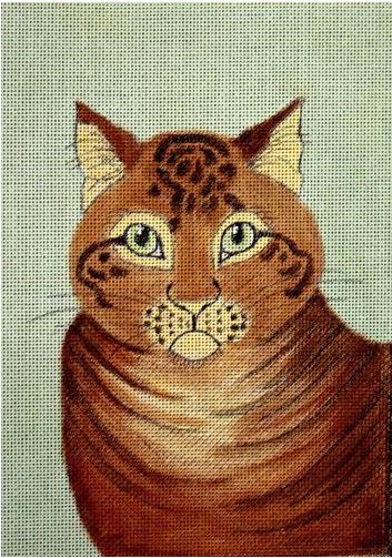 click here to view larger image of Yellow Tabby Cat (hand painted canvases)