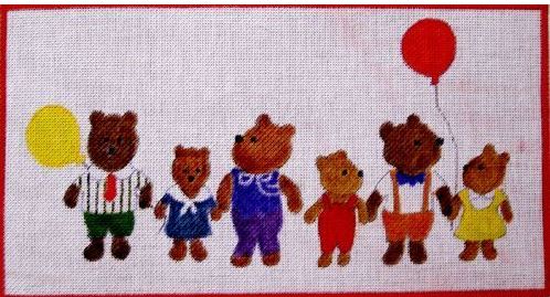 click here to view larger image of Rainbow Bears (hand painted canvases)
